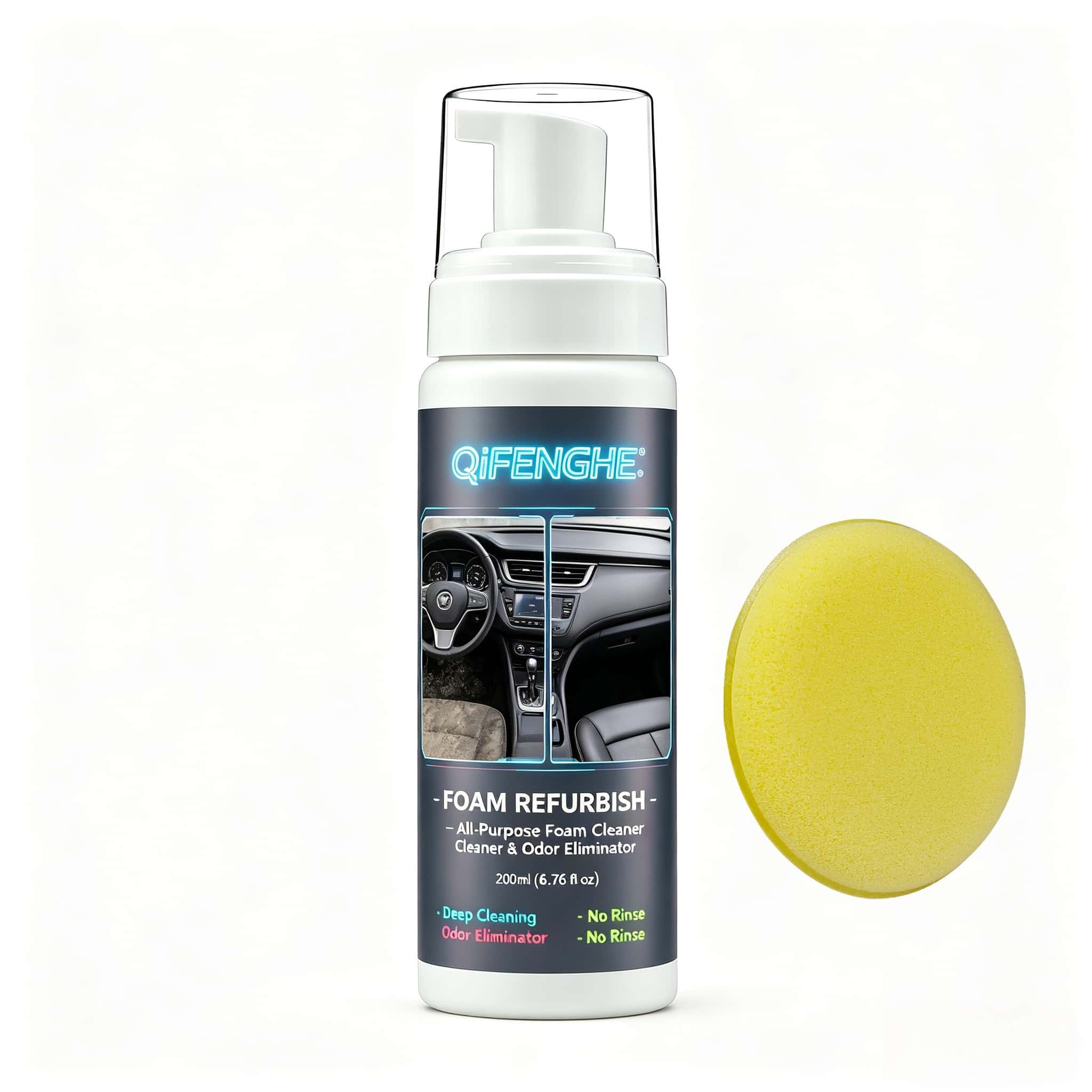 Odor Eliminator Car - 200ML No Rinse Car Foam Cleaner