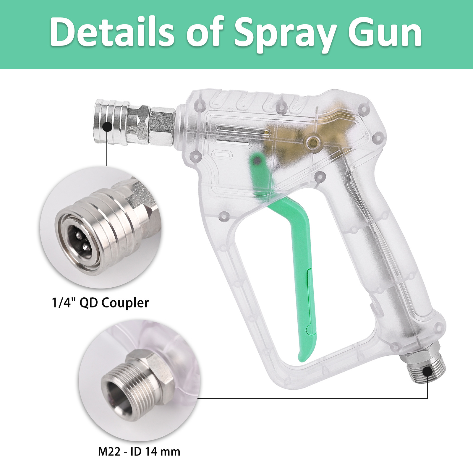 High Pressure Washer Gun with  - مراجعة Pressure Washer Foam Gun وسعره