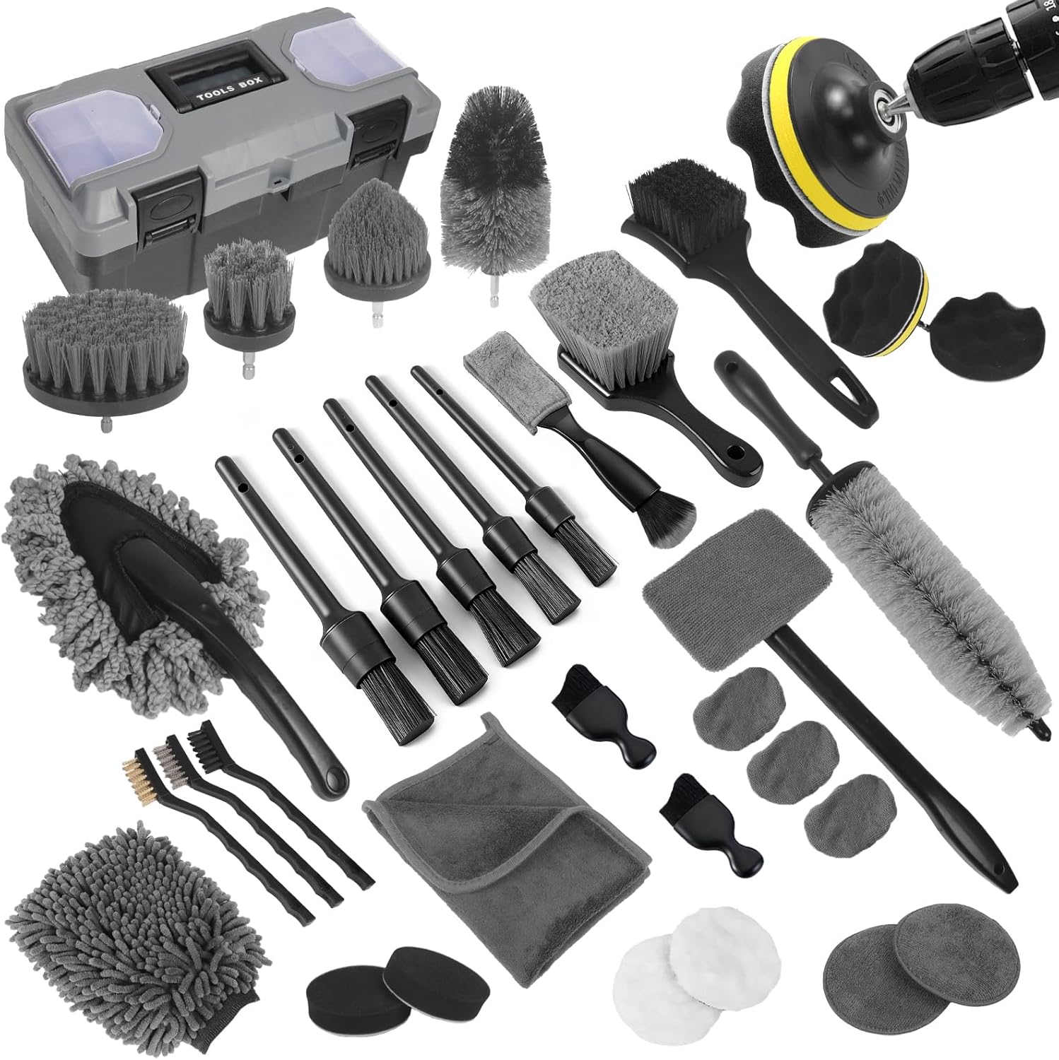Car Detailing Kit, 36Pcs Profe - مراجعة Interior Detailing Kit وسعره