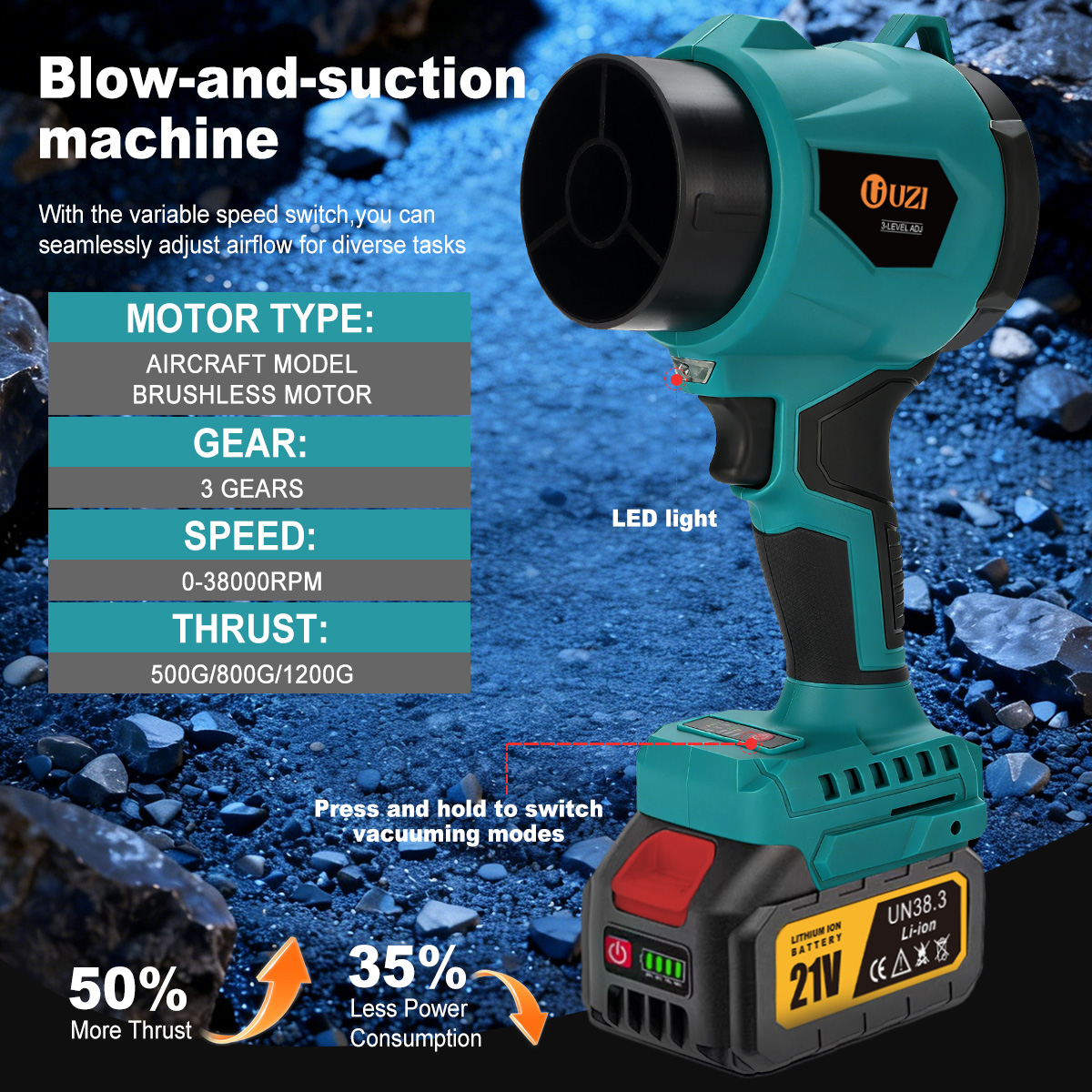 UZI Brushless Electric Turbo C - مراجعة Dryer Car Blower وسعره