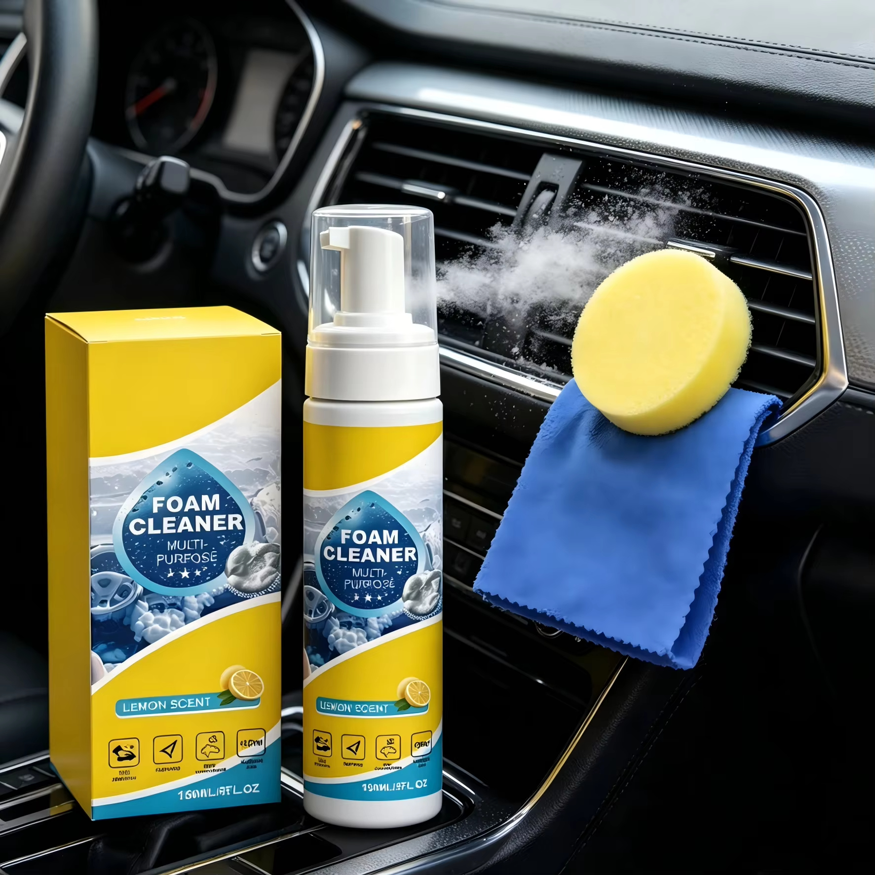 Multi-Purpose Foam Car Interio - مراجعة Leather Cleaner Interior وسعره