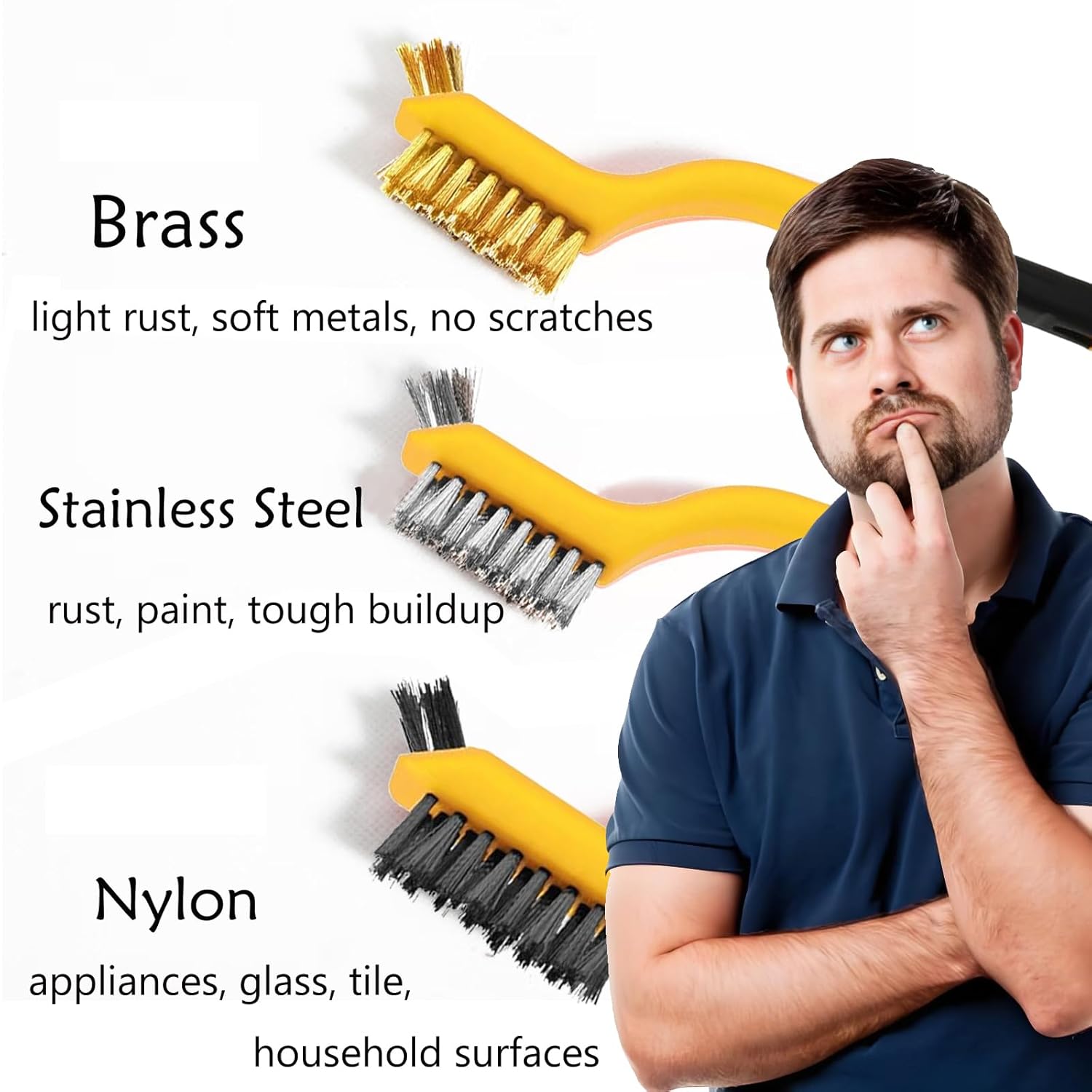 6-Piece Wire Brush Set: Brass, - مراجعة Detailing Brush Set وسعره
