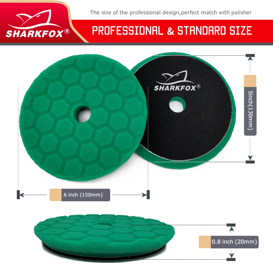 Sharkfox 5 pieces/set 5 Inch(1 - مراجعة Polish Pad Set Buffer وسعره