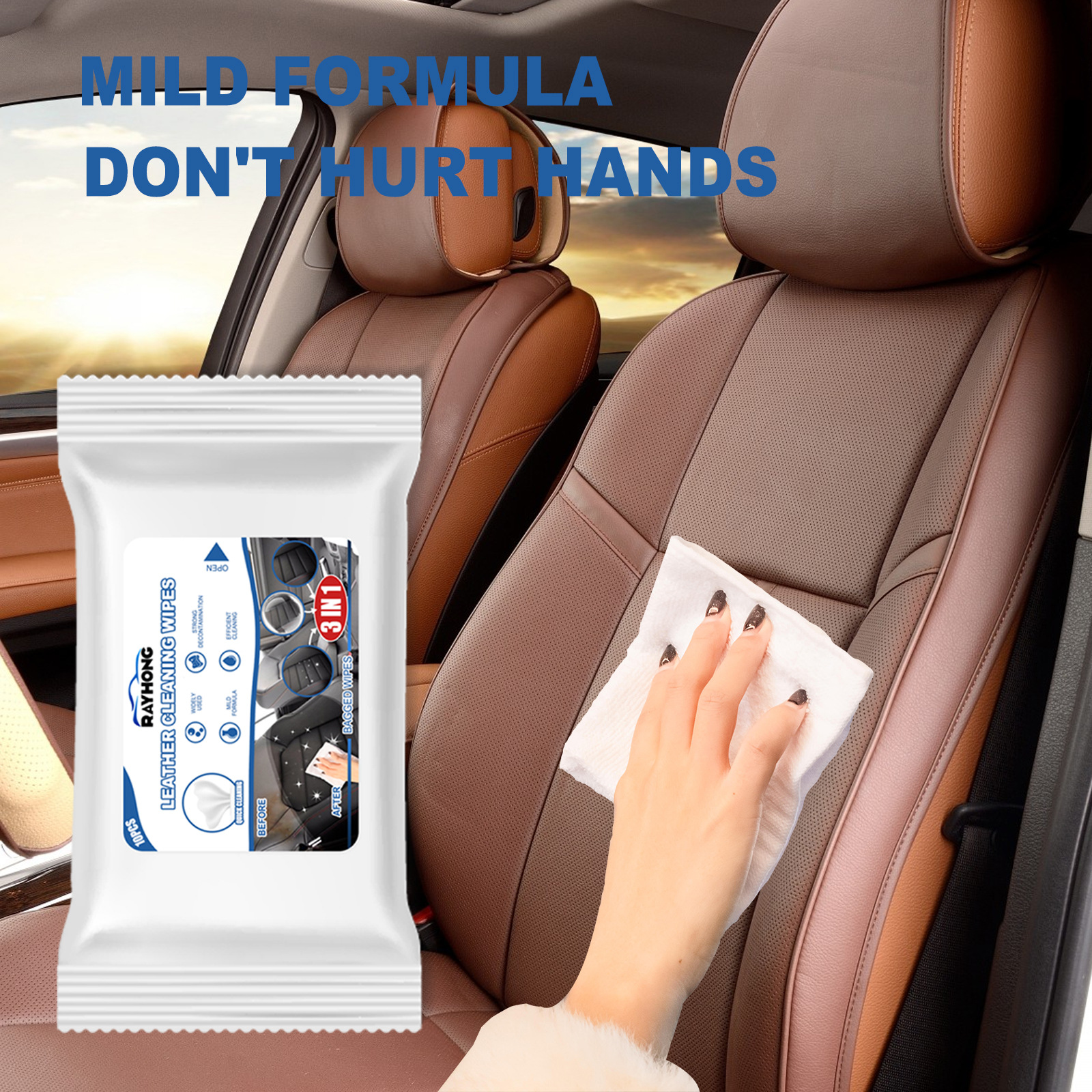 Car Leather Cleaning Wipes, Se - مراجعة Dirt Brush Interior وسعره