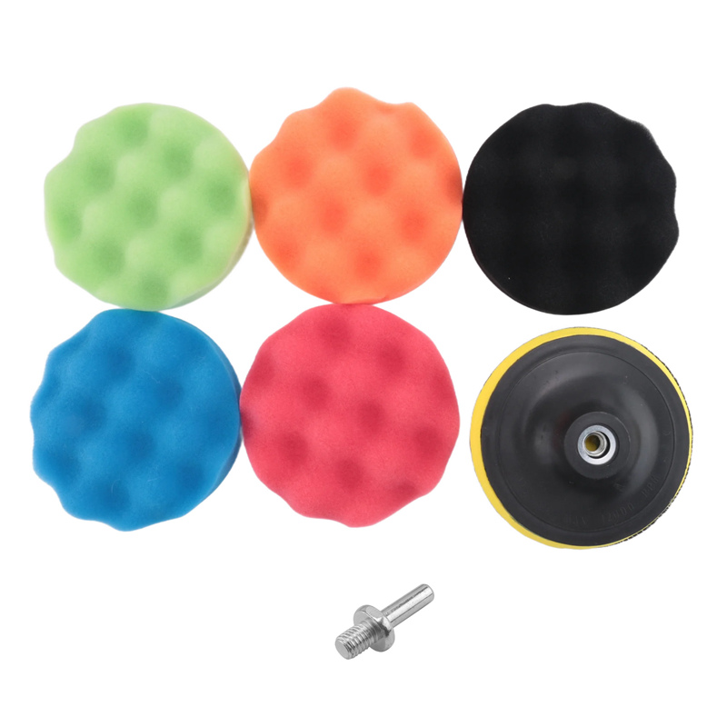 ABJA-8Pcs/Set Car Sponge Polis - مراجعة Polish Pad Set Buffer وسعره
