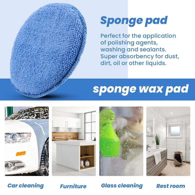 5Inch Microfiber Wax Applicato - مراجعة Wax Applicator Pad وسعره