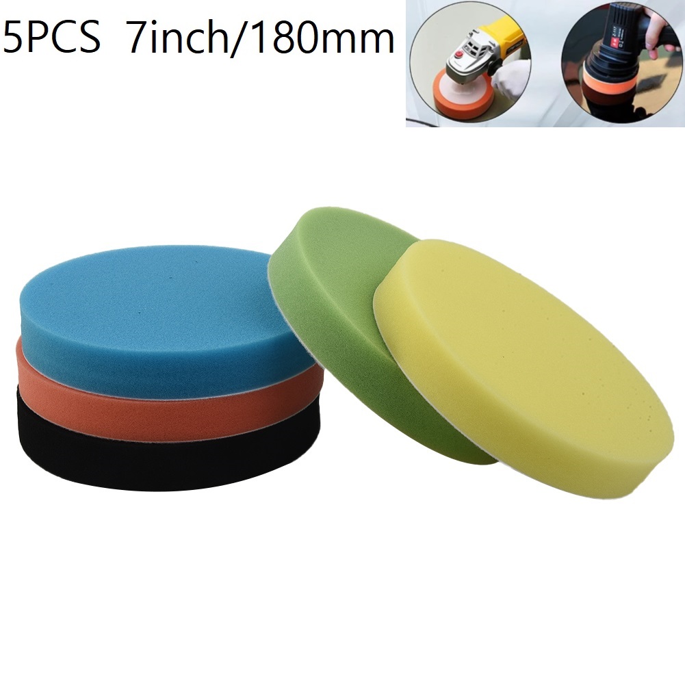 5 Pcs Sponge Polishing Pad 7In - مراجعة Polish Pad Set Buffer وسعره