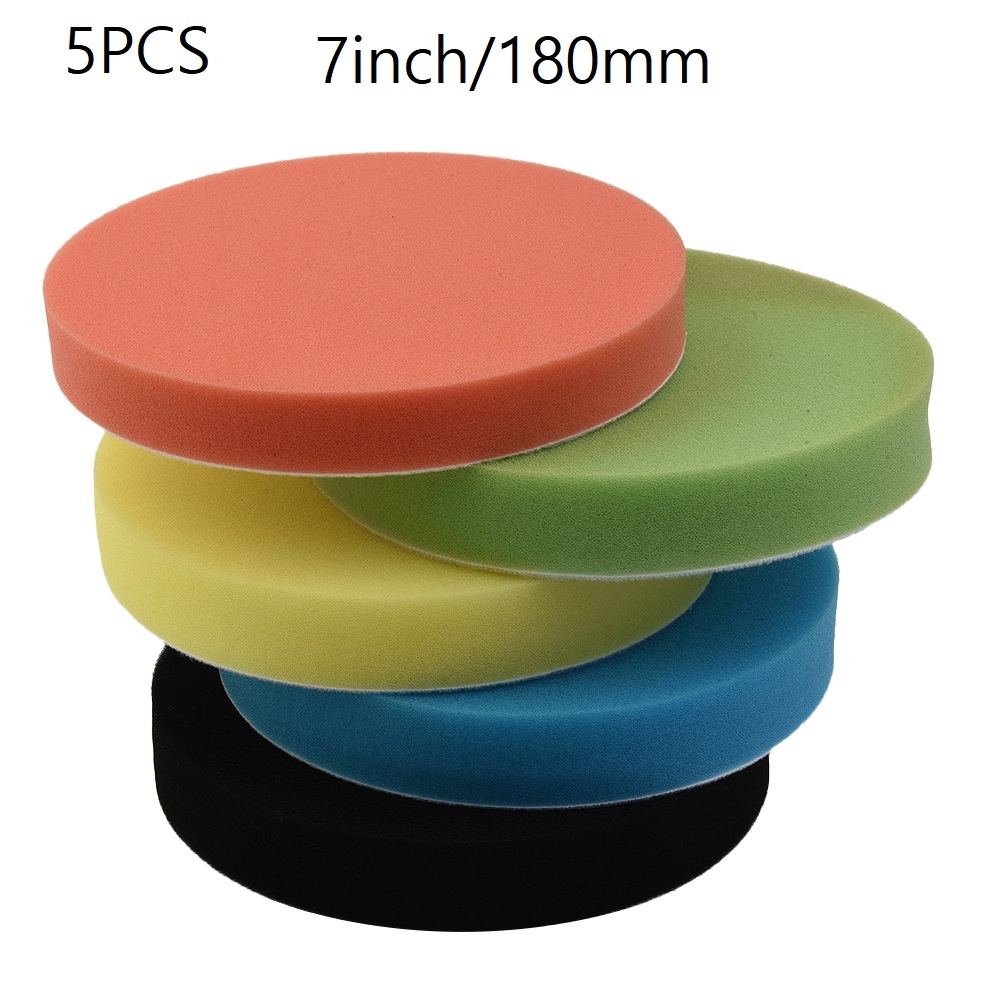 5 Pcs Sponge Polishing Pad 7In - مراجعة Polish Pad Set Buffer وسعره