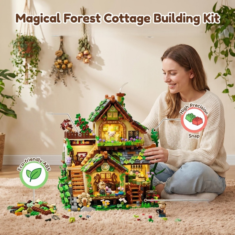 Whimsical Forest Elf Cottage B - مراجعة Interior Detailing Kit وسعره