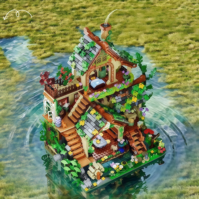 Whimsical Forest Elf Cottage B - مراجعة Interior Detailing Kit وسعره