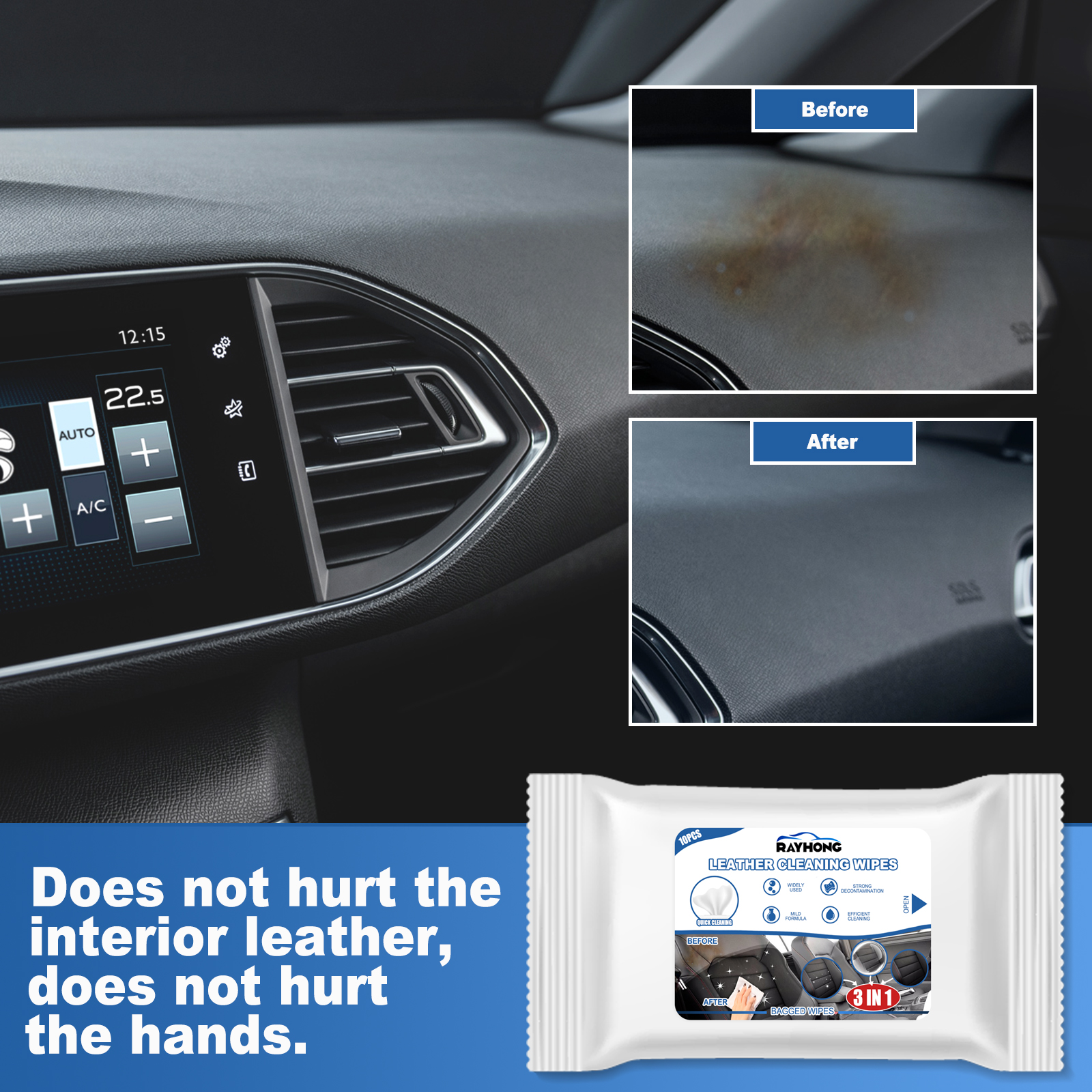 Rayhong Car Leather Cleaning W - مراجعة Dirt Brush Interior وسعره