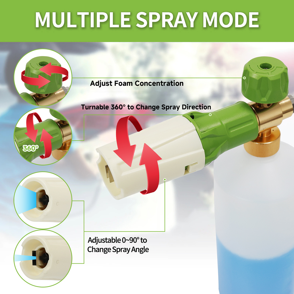 Aluminum Foam gun Lance Foam c - مراجعة Foam Cannon Car Wash وسعره