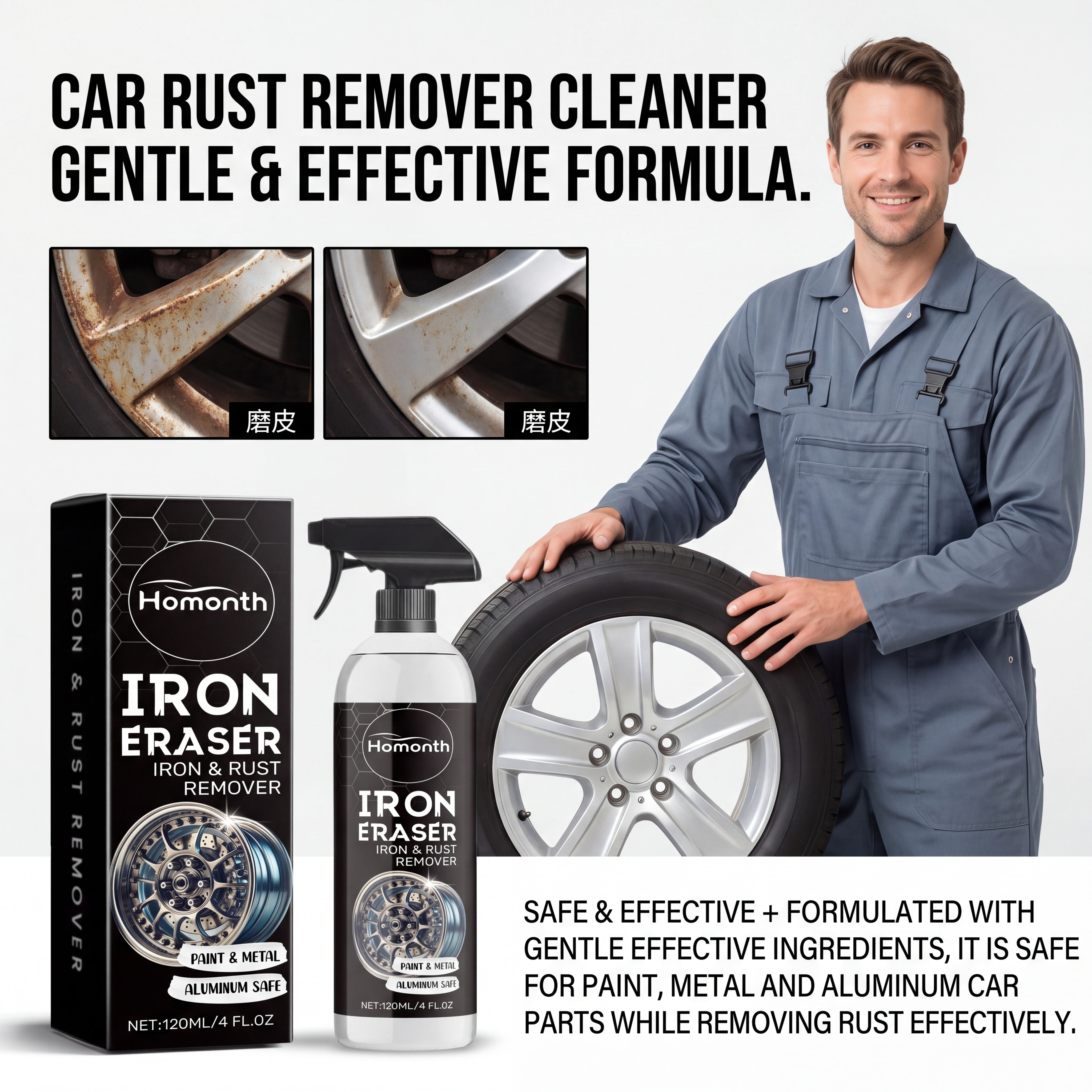 Car Rust Remover Spray Powerfu - مراجعة Wheel Cleaner Alloy وسعره