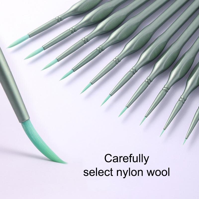 11Pcs Miniature Detail Paint B - مراجعة Detailing Brush Set وسعره