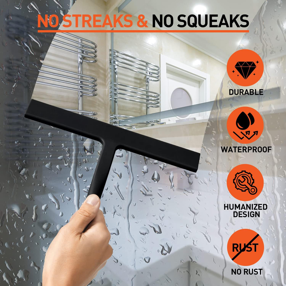 Matte Black Silicone Squeegee  - مراجعة Glass Cleaner Streak وسعره