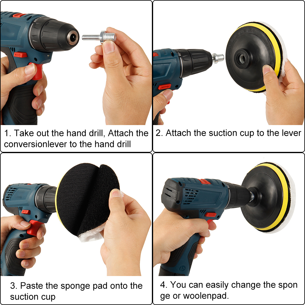 5pcs Car Polishing Pads Set 6  - مراجعة Polish Pad Set Buffer وسعره