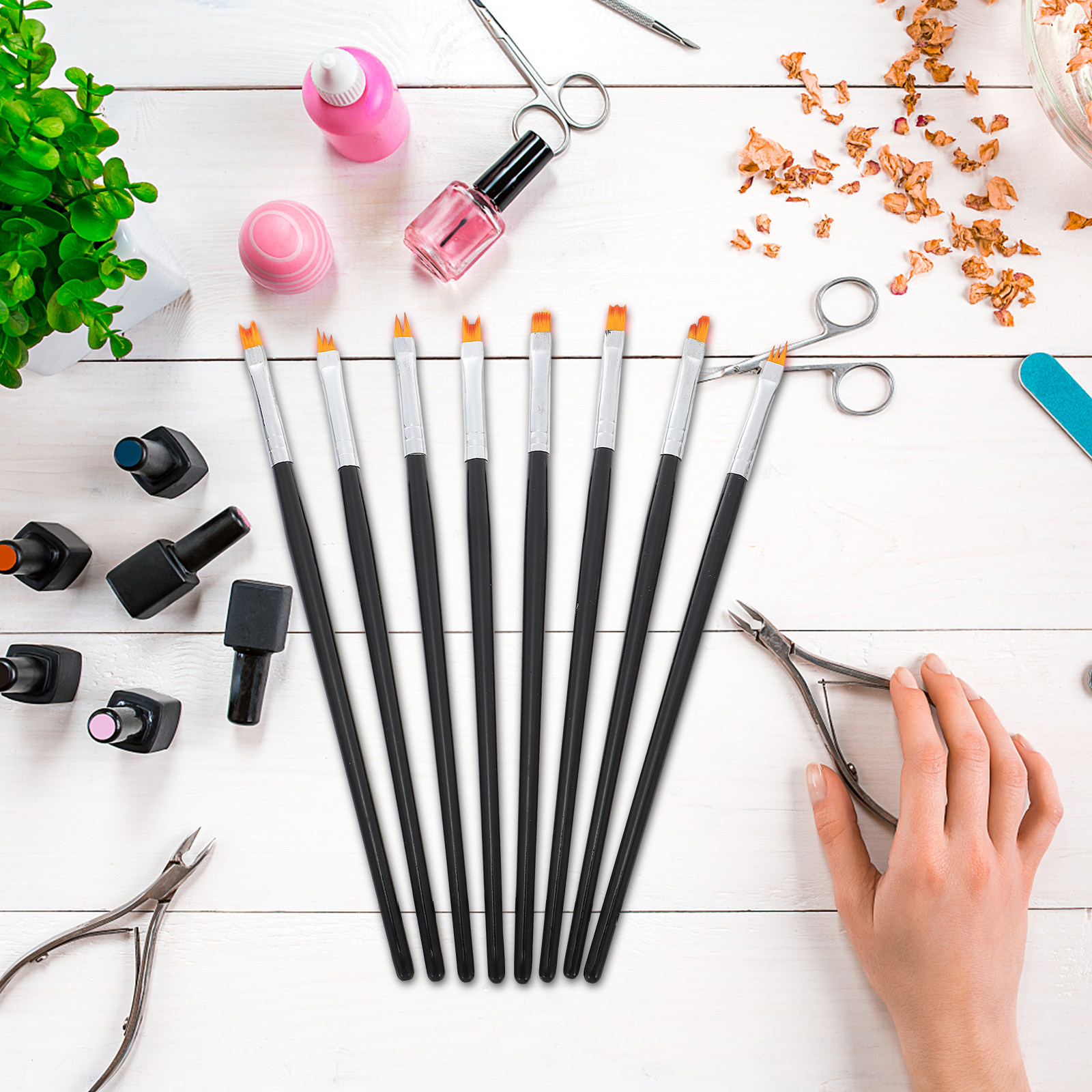 8Pcs Flower Nail Brush Set Nai - مراجعة Detailing Brush Set وسعره