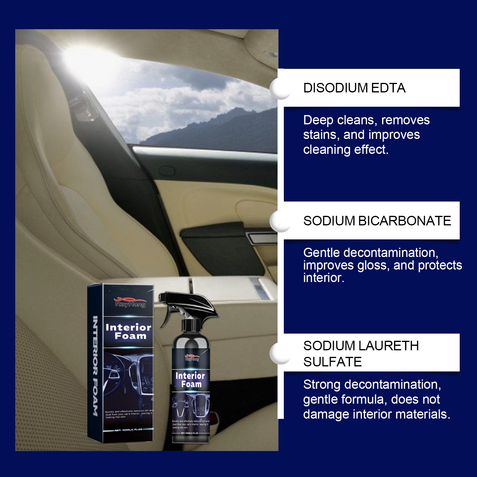 Multi-purpose Car Interior Foa - مراجعة Seat Cleaner Fabric وسعره