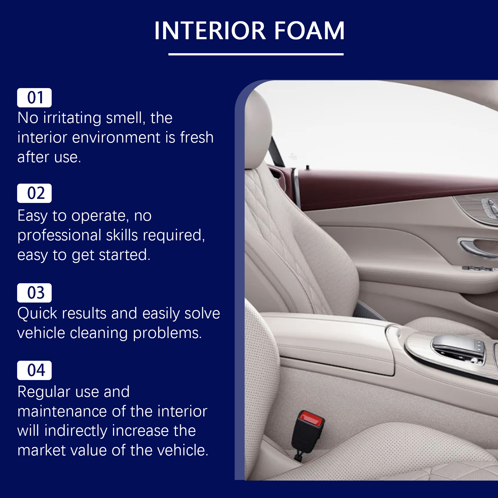 Multi-purpose Car Interior Foa - مراجعة Seat Cleaner Fabric وسعره