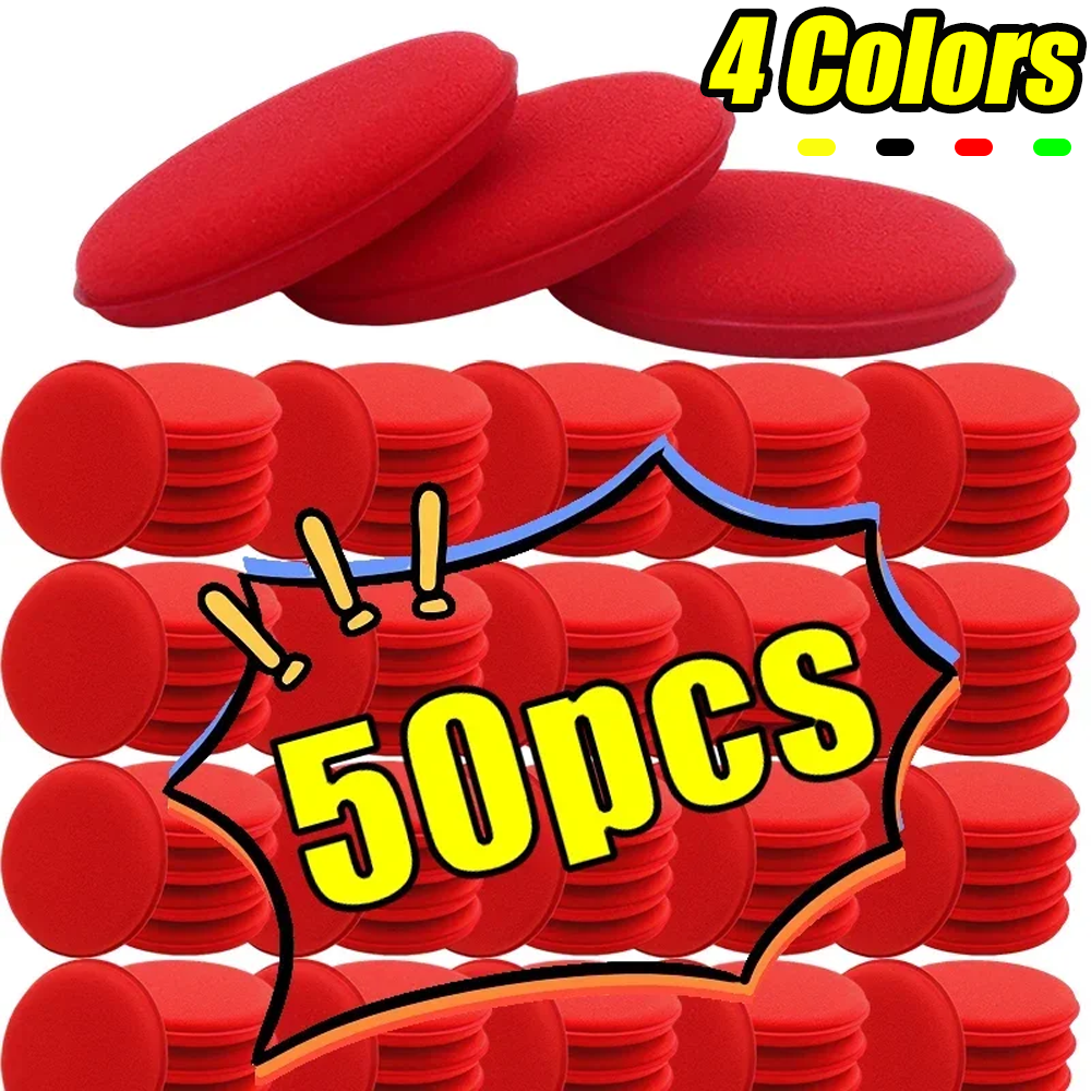 50pcs Round Car Ultra Soft Foa - مراجعة Wax Applicator Pad وسعره