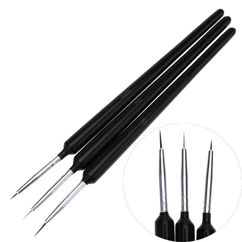 3Pcs Ultra-fine Nail Art Liner - مراجعة Detailing Brush Set وسعره