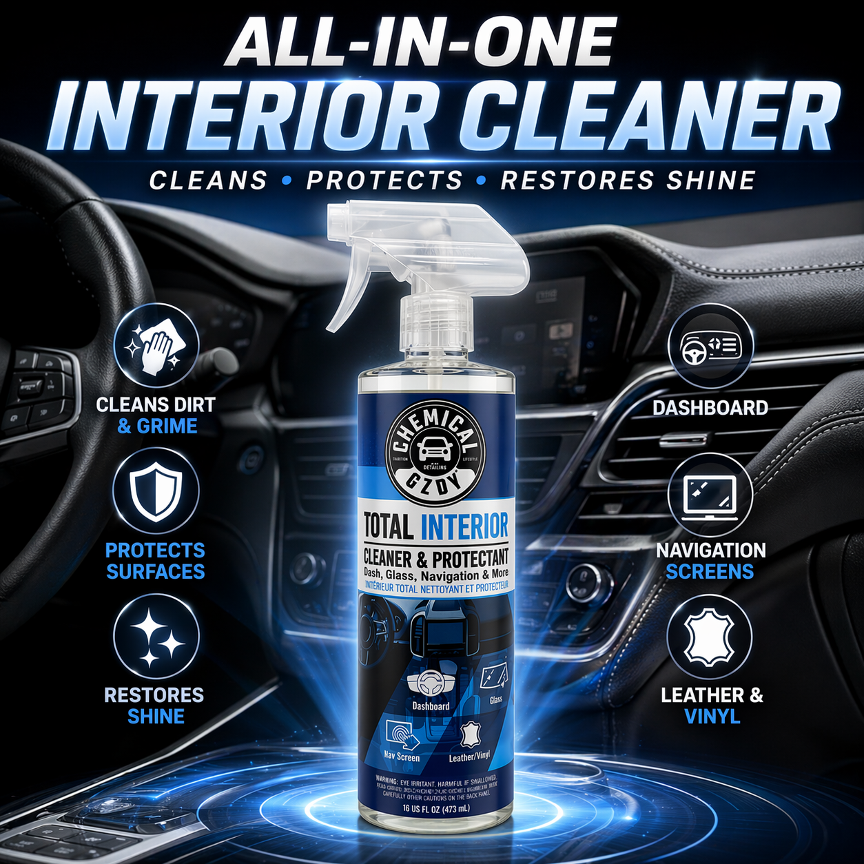 Total Interior Cleaner 473ml – - مراجعة Leather Cleaner Interior وسعره