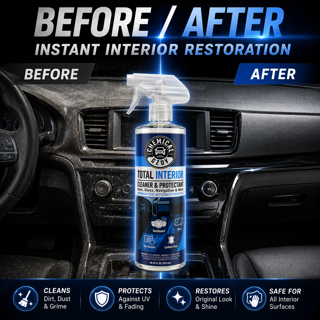 Total Interior Cleaner 473ml – - مراجعة Leather Cleaner Interior وسعره