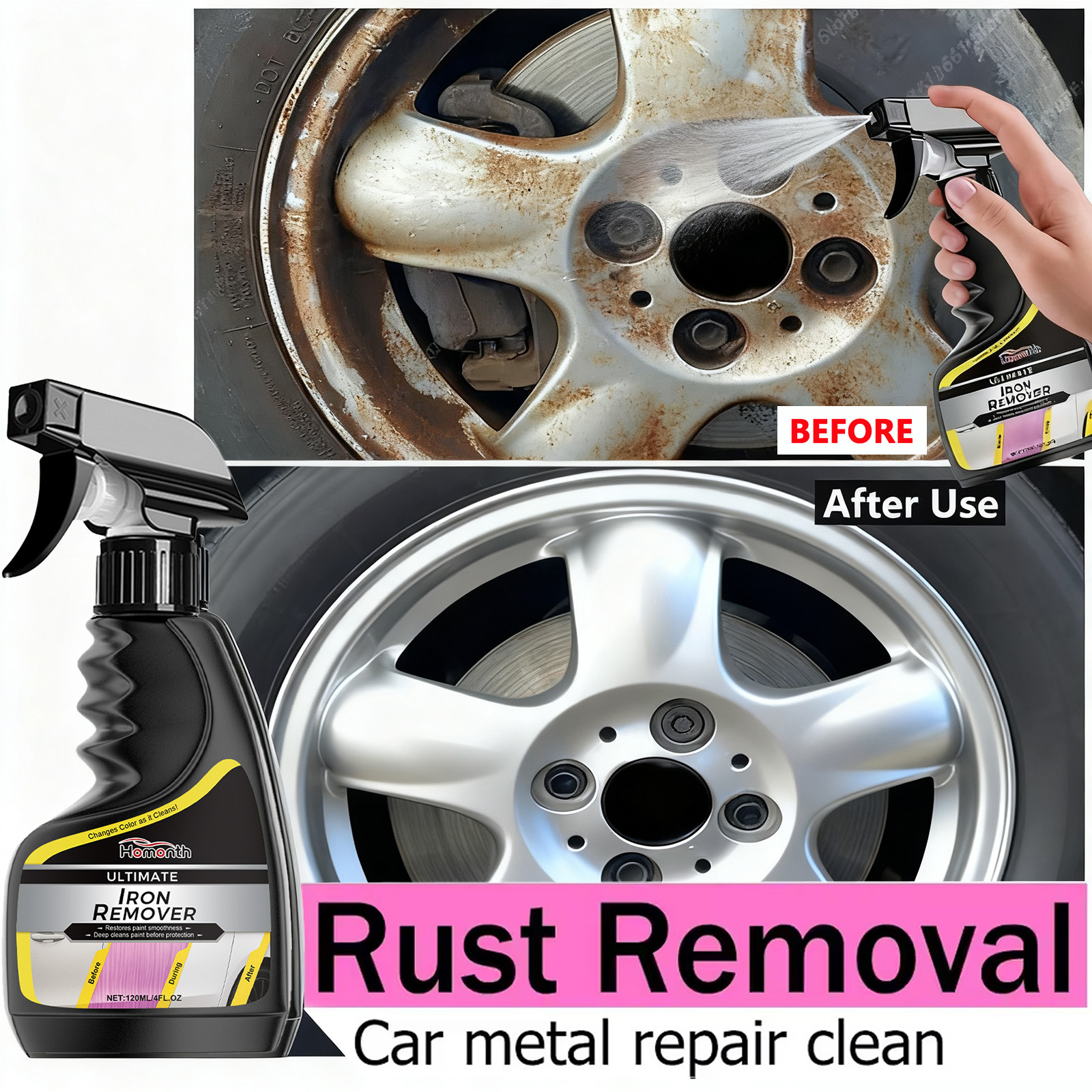 Car Wheel Cleaner Rust Remover - مراجعة Wheel Cleaner Alloy وسعره