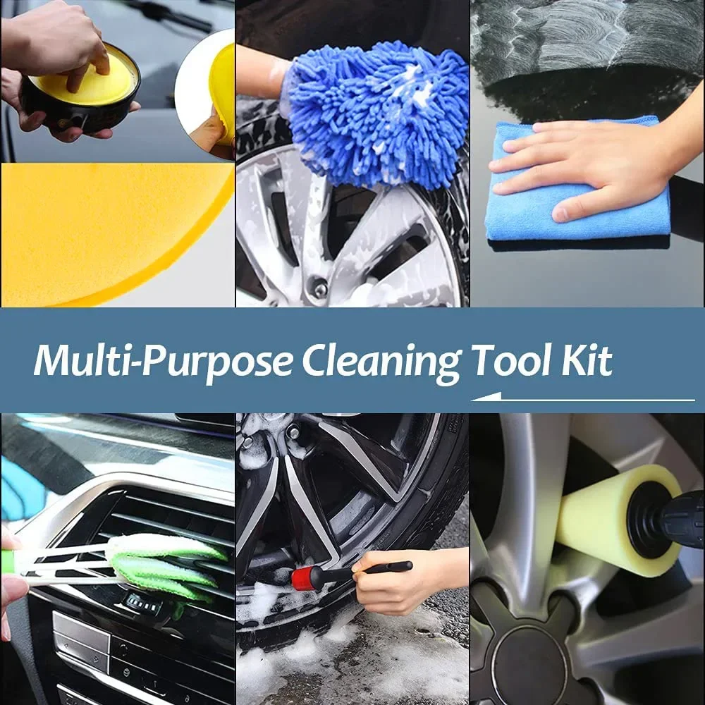 New Car Detailing Cleaning Kit - مراجعة Detailing Brush Set وسعره