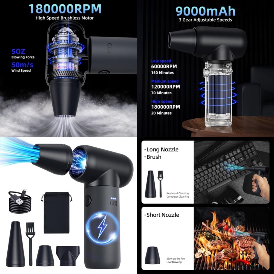 3-Gear Electric Portable Air D - مراجعة Dryer Car Blower وسعره