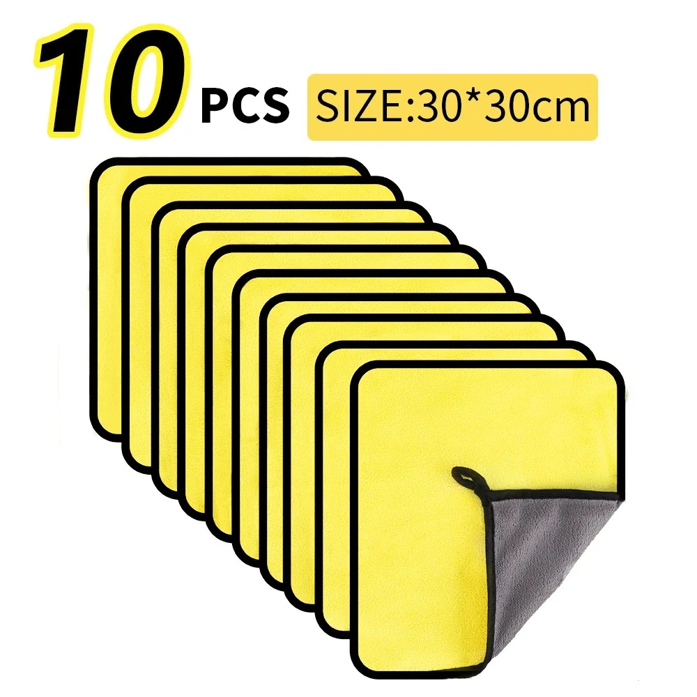 30×30cm  Double-Sided Microfib - مراجعة Microfiber Towel Detailing وسعره