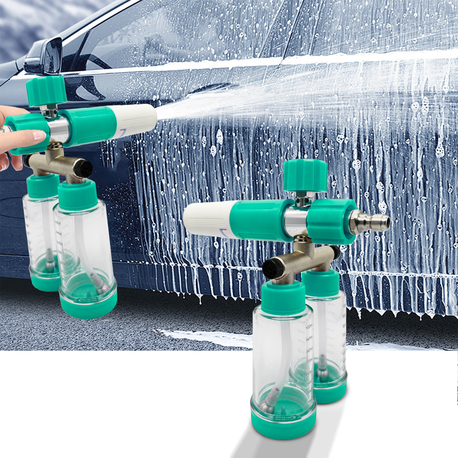 100ML Dual-Kettle Foam Sprayer - مراجعة Foam Cannon Car Wash وسعره