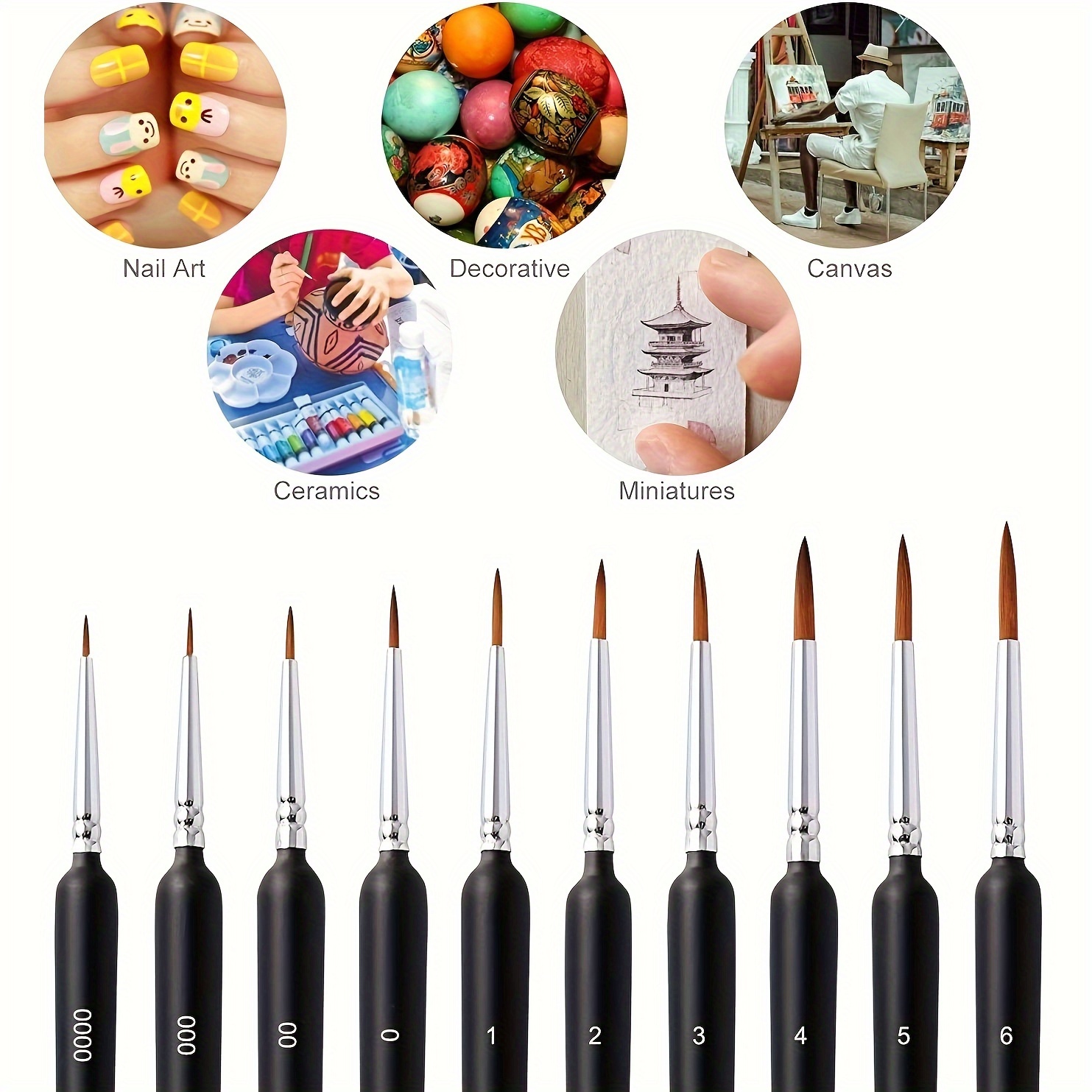 10pcs Miniature Paint Brushes, - مراجعة Detailing Brush Set وسعره