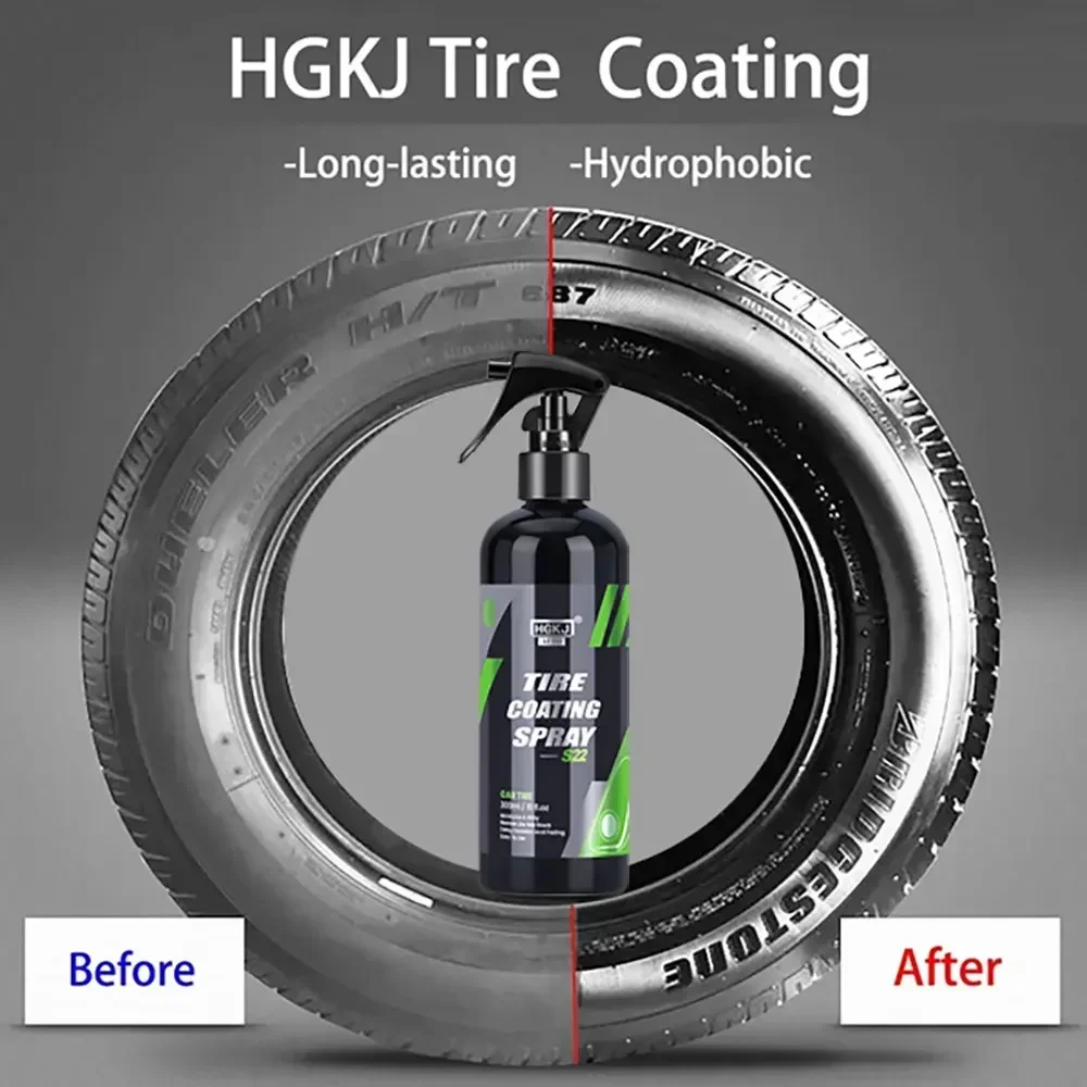 HGKJ S22 Car Tire Gloss Spray, - مراجعة Tire Shine Spray Sealant وسعره