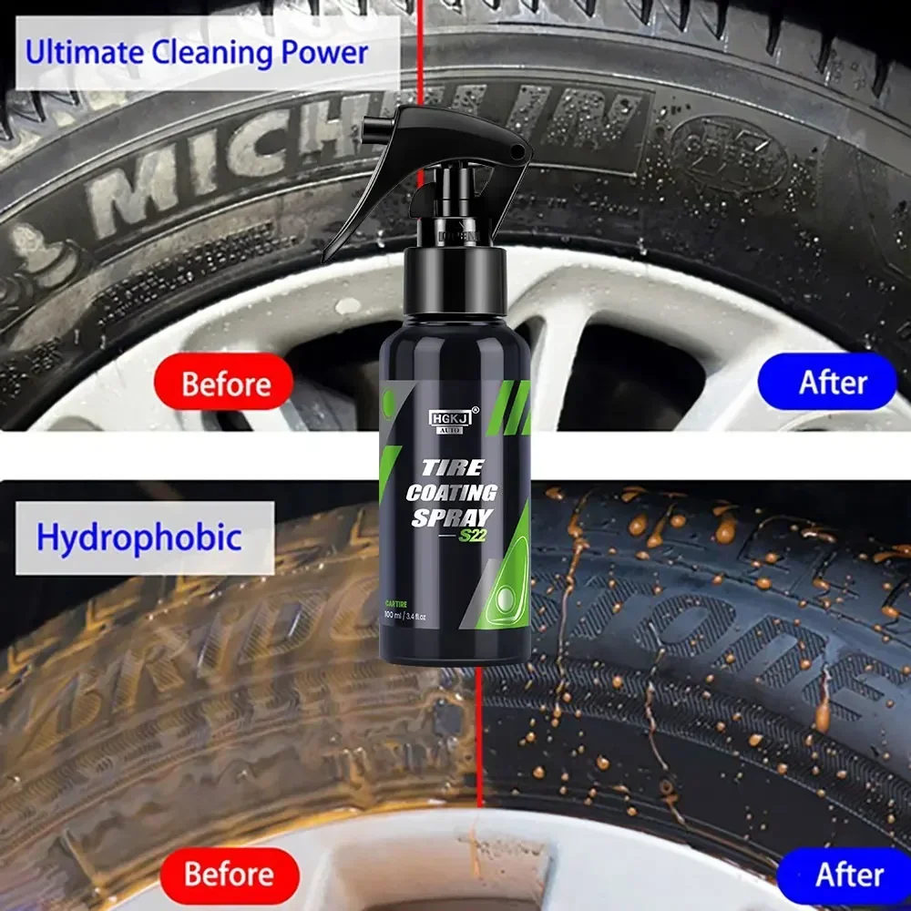 HGKJ S22 Car Tire Gloss Spray, - مراجعة Tire Shine Spray Sealant وسعره