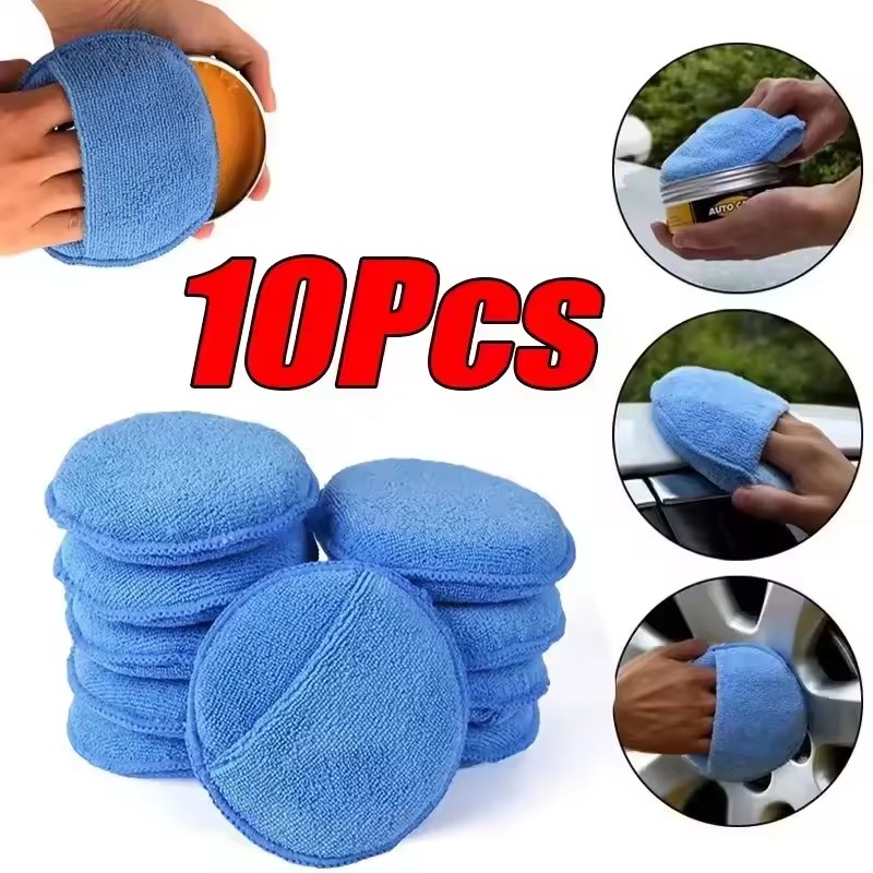 10/1Pcs 5-inches Microfiber Wa - مراجعة Wax Applicator Pad وسعره
