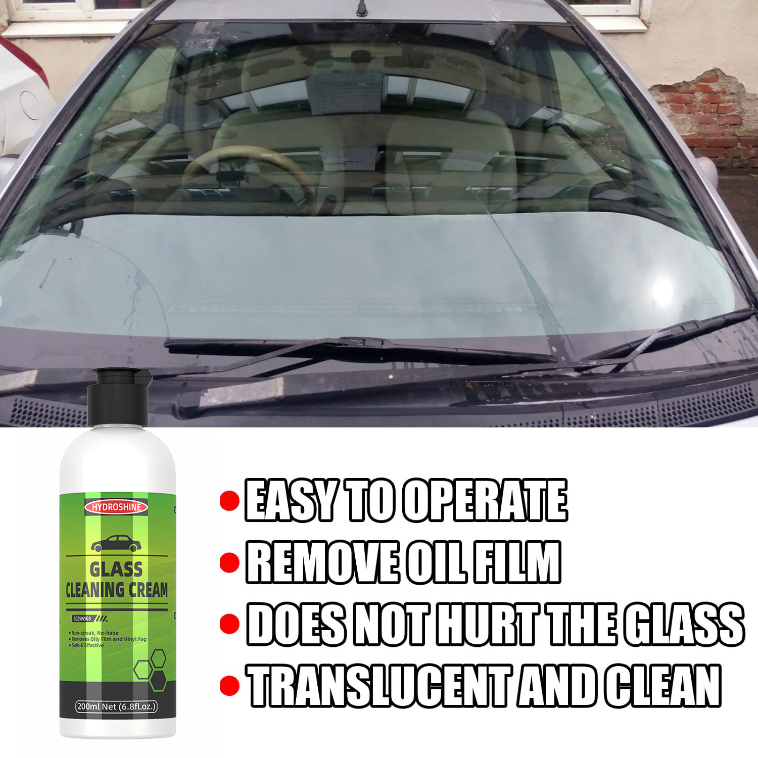 Hydroshine Car Glass Oil Film  - مراجعة Glass Cleaner Streak وسعره