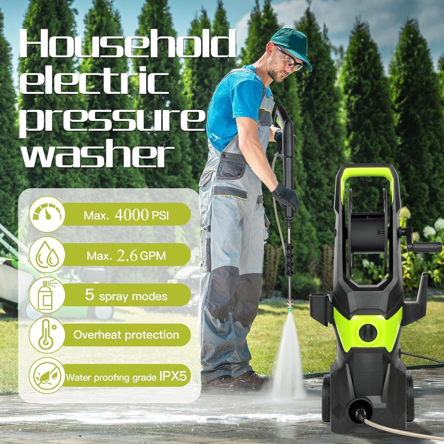 4000PSI Electric Pressure Wash - مراجعة Pressure Washer Foam Gun وسعره