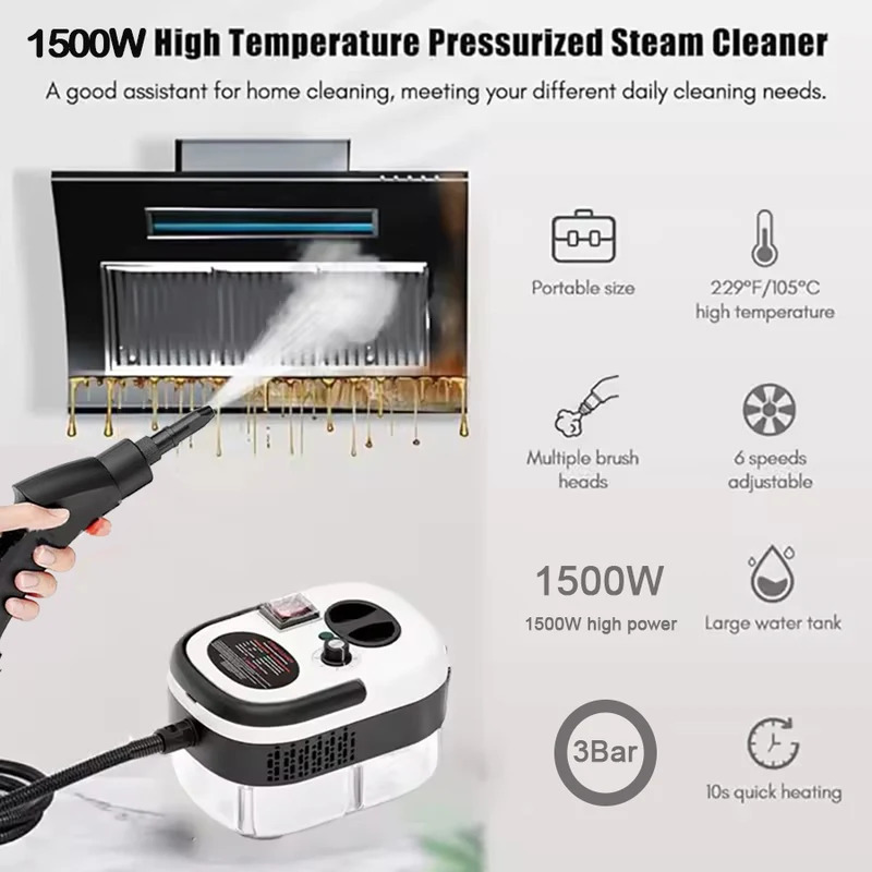 Portable Handheld Steam Cleane - مراجعة Car Cleaning Brush وسعره