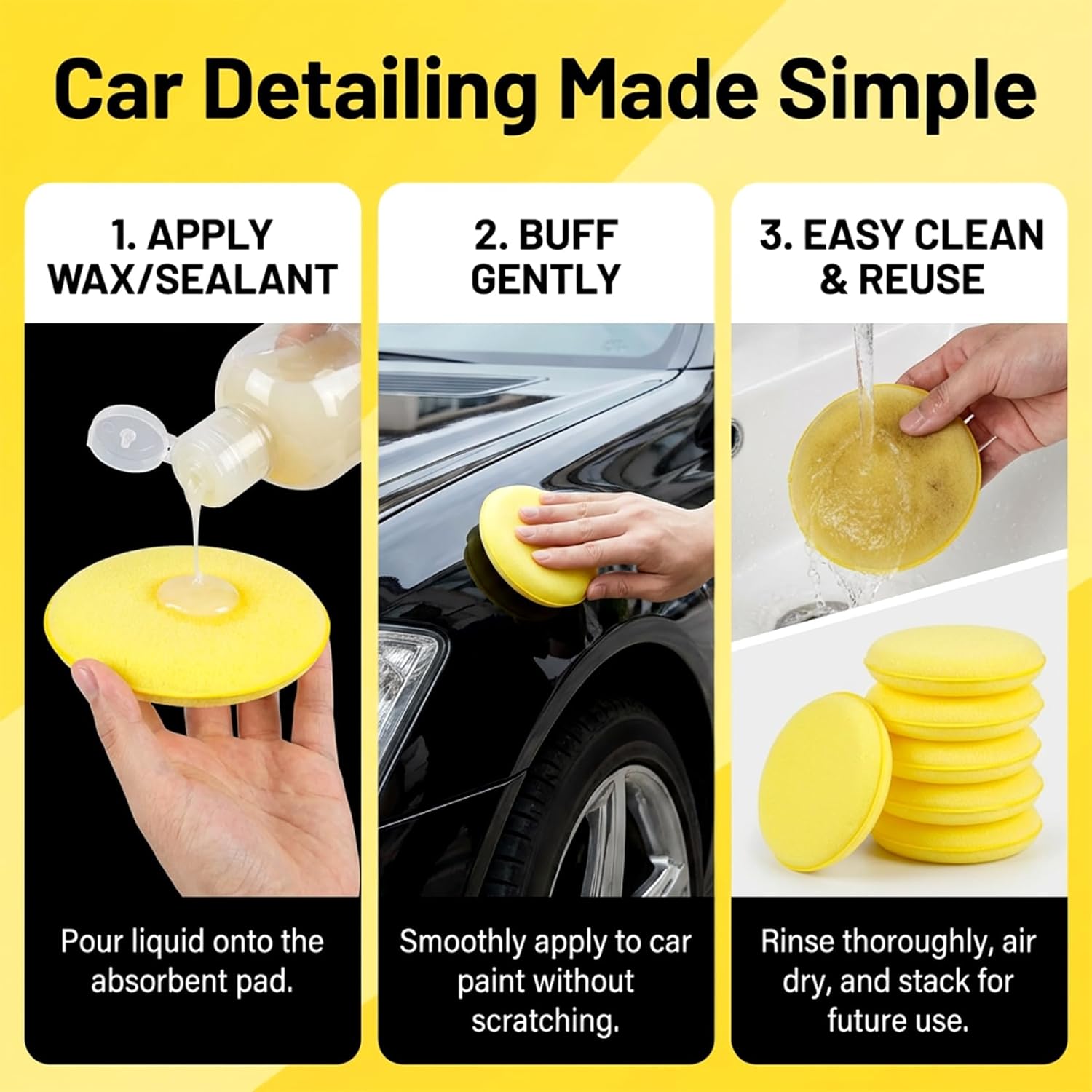 Foam Applicator Pads 4 Inch 12 - مراجعة Wax Applicator Pad وسعره