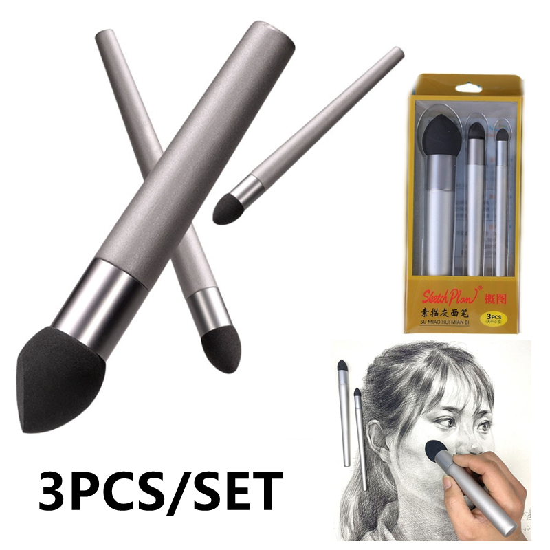 3Pcs Sketch Pen Brush Sponge W - مراجعة Detailing Brush Set وسعره
