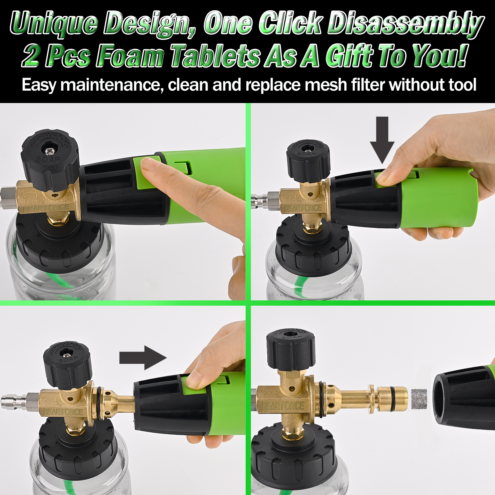 BEAR FORCE Pressure Washer Foa - مراجعة Foam Cannon Car Wash وسعره